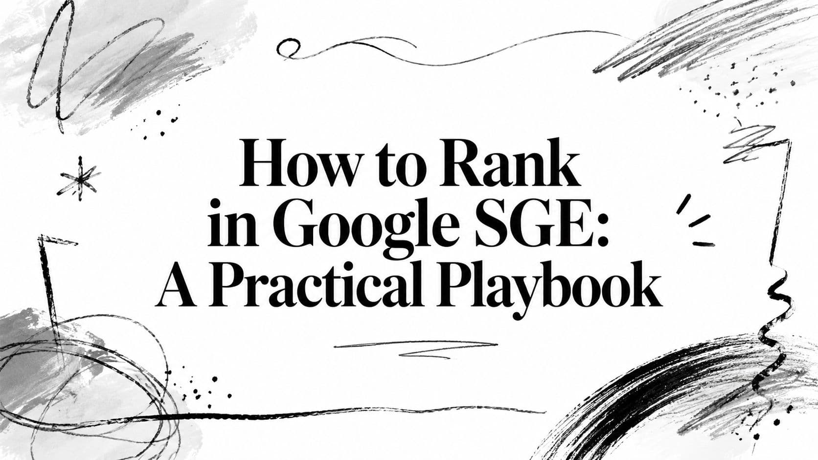 How to Rank in Google SGE: A Practical Playbook
